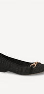BALLERINAS + PUMPS-Zwart leer