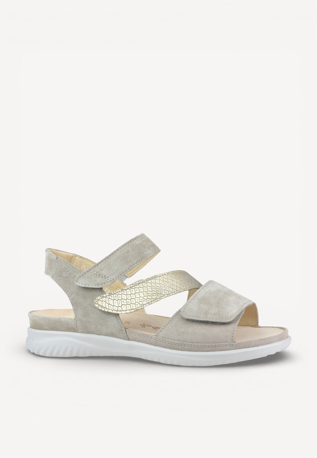 DAMES OPEN SCHOENEN-Beige suède/nubuck