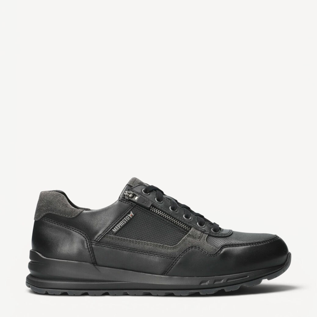 Heren veterschoenen-Zwart leer