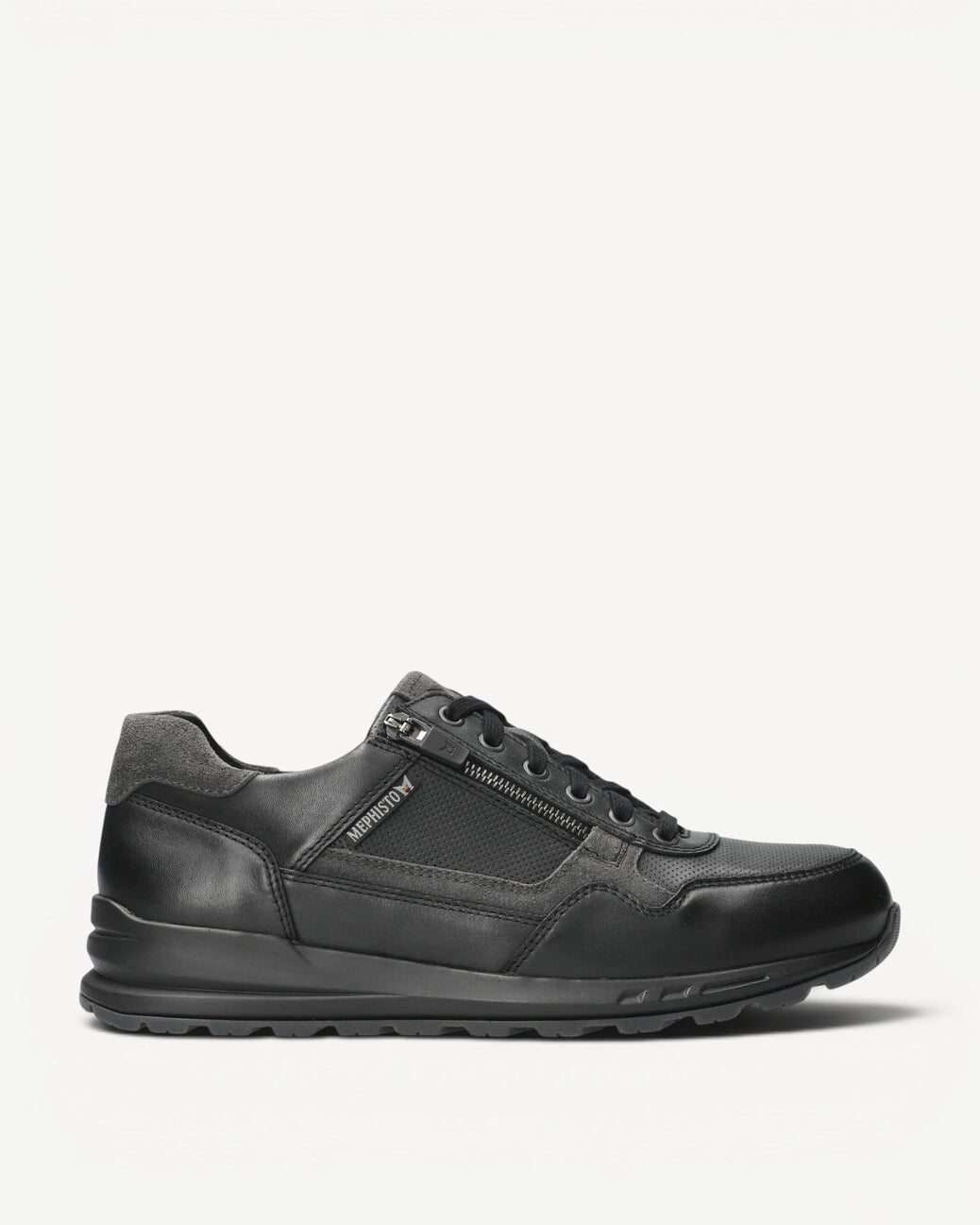 Heren veterschoenen-Zwart leer