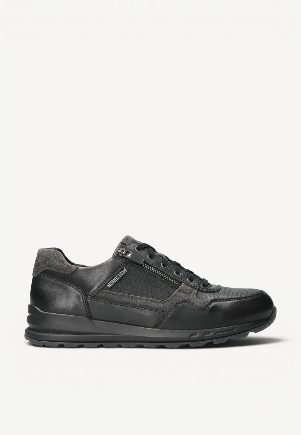 Heren veterschoenen-Zwart leer