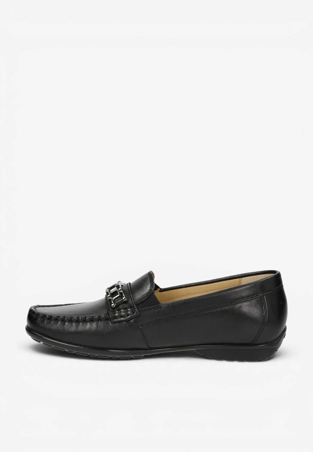 DAMES INSTAPSCHOENEN-Zwart leer