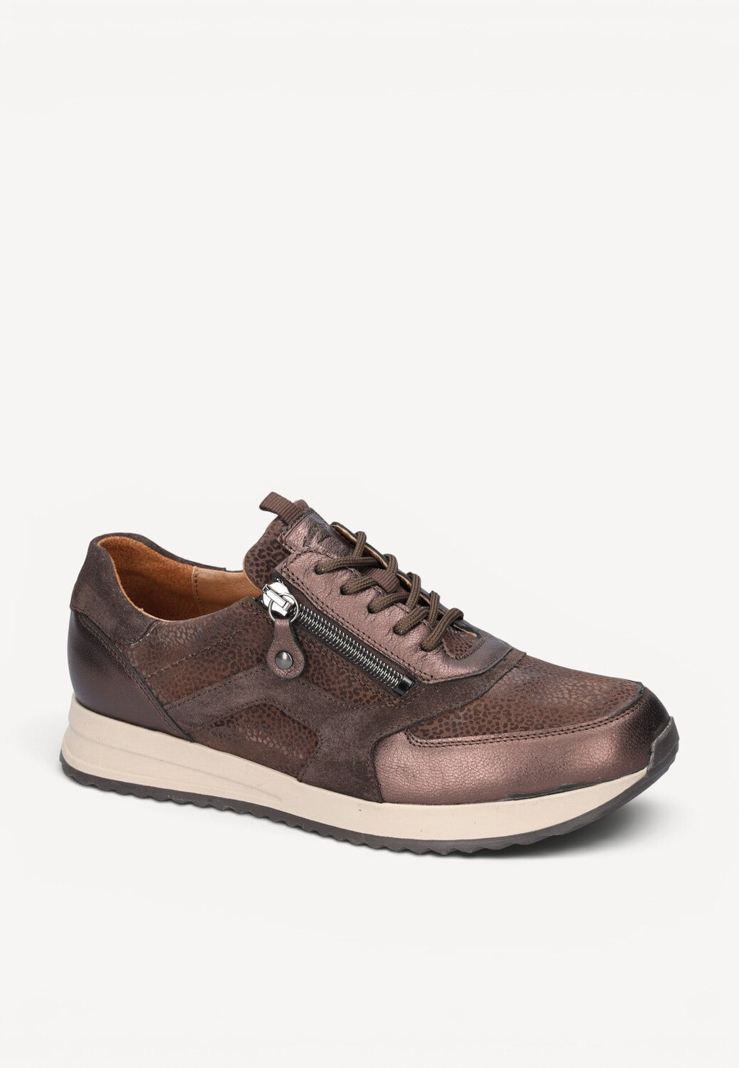DAMES SPORTIEVE VETERSCHO-Bruin combi kleur
