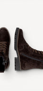 DAMES BOOTS+KORT LAARS-Bruin suède