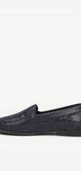 DAMES INSTAPSCHOENEN-Blauw leer
