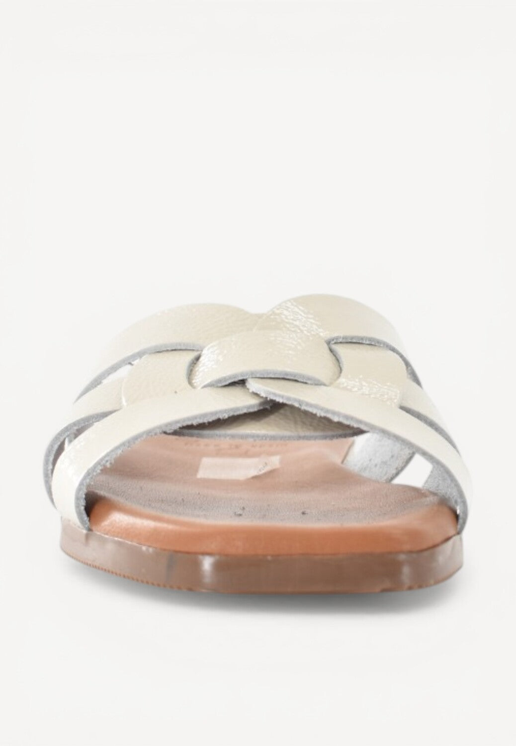 DAMES OPEN SCHOENEN-Beige lak