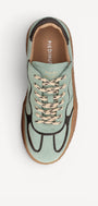 DAMES SPORTIEVE VETERSCHO-Groen suède/nubuck