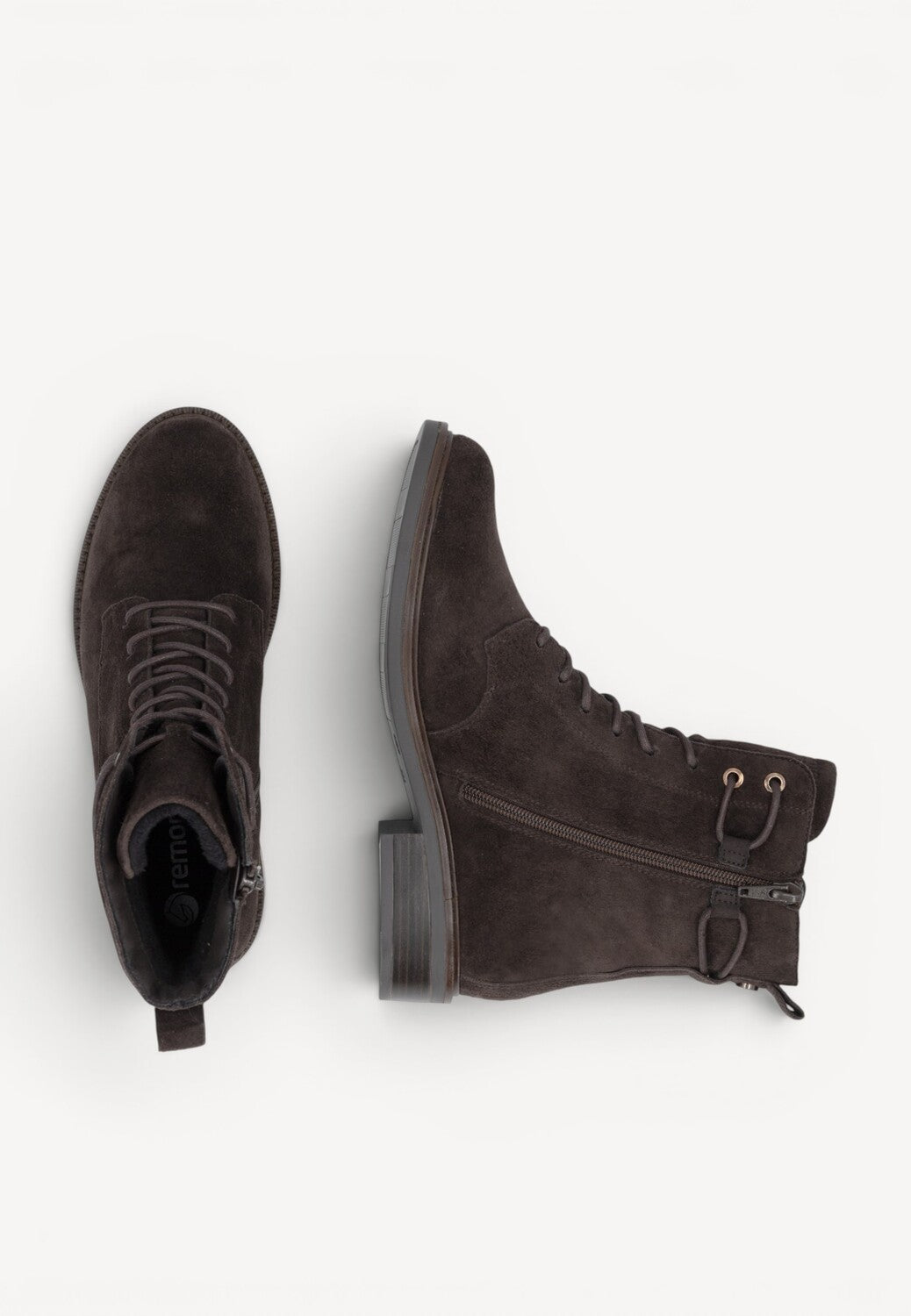 DAMES BOOTS+KORT LAARS-Bruin suède