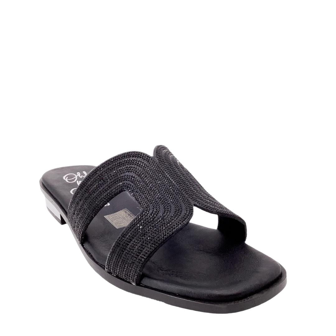 DAMES OPEN SCHOENEN-Zwart leer