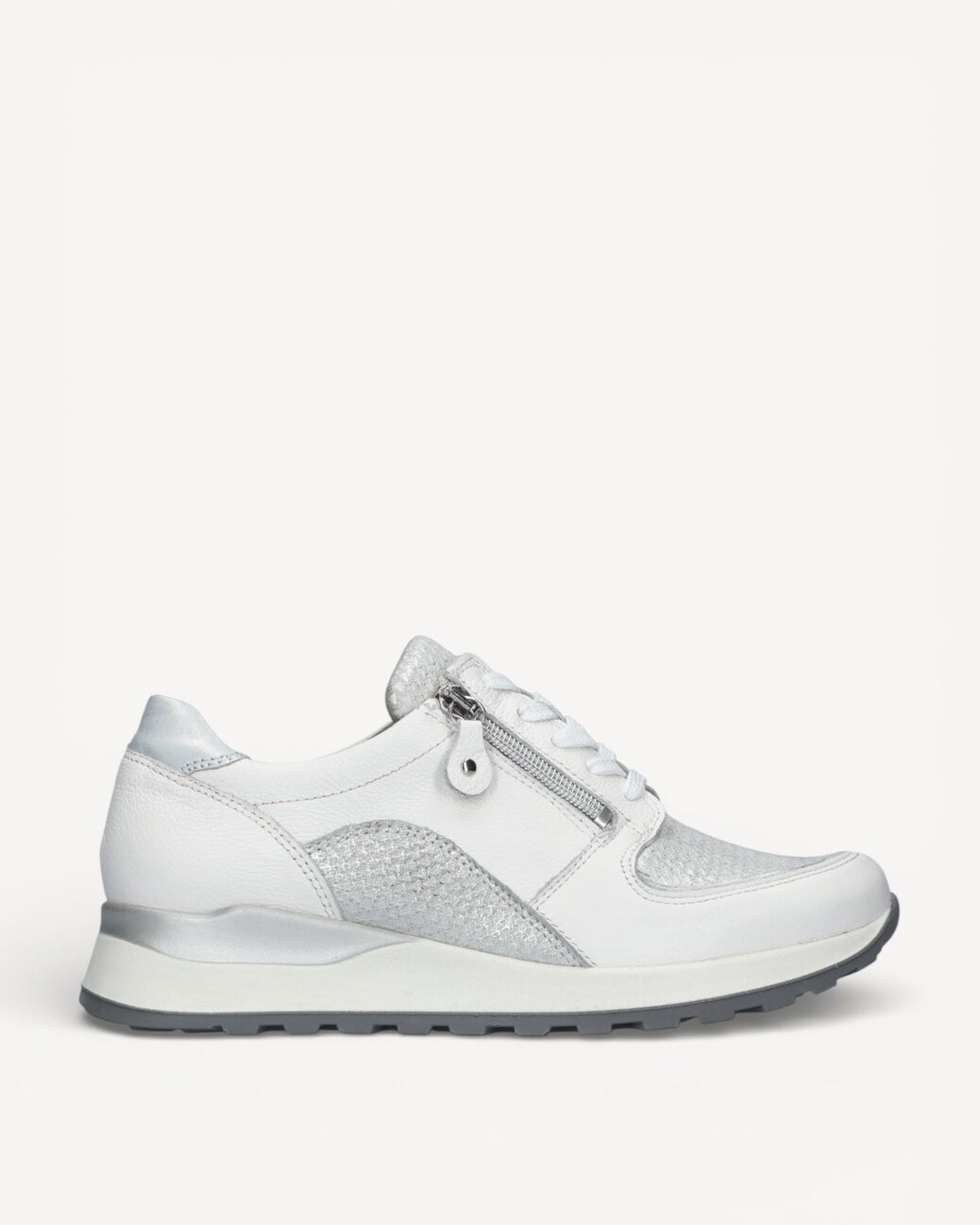 DAMES SPORTIEVE VETERSCHO-Wit leer