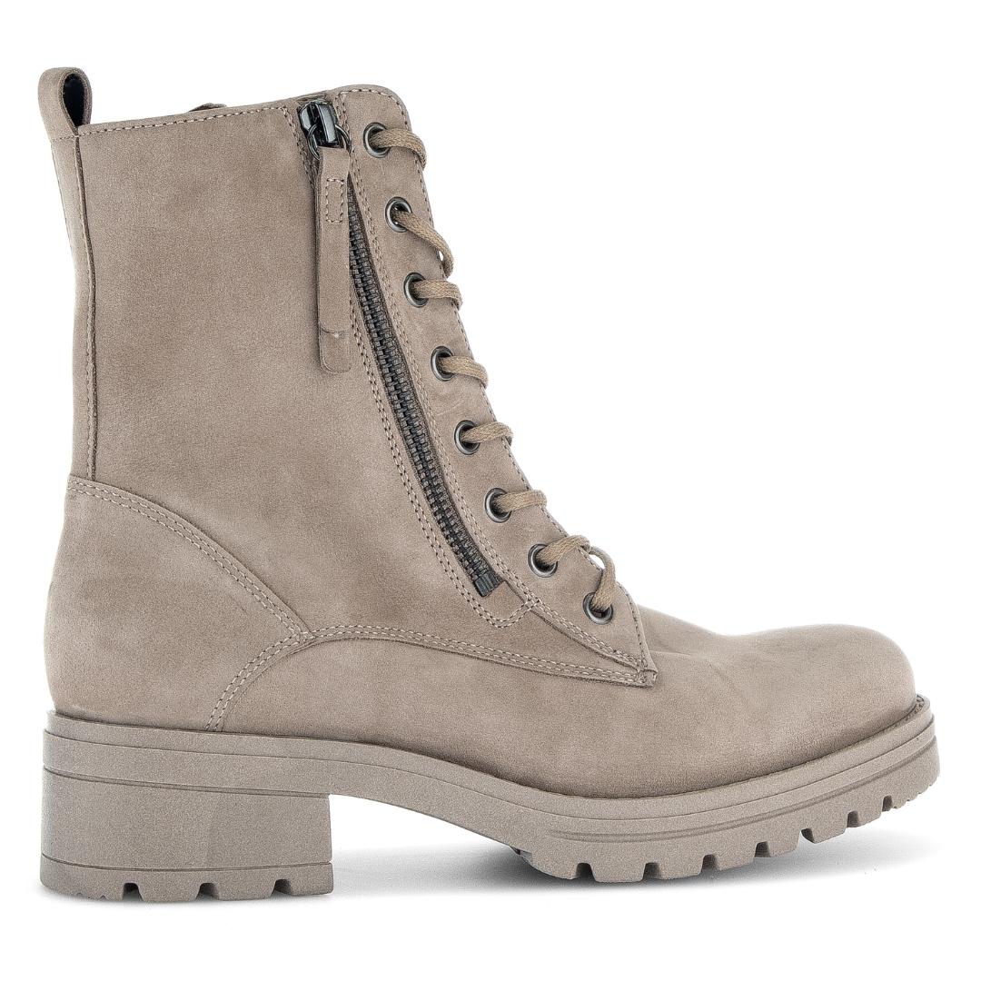 DAMES BOOTS+KORT LAARS-Beige suède/nubuck