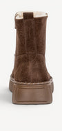 DAMES BOOTS+KORT LAARS-Bruin suède