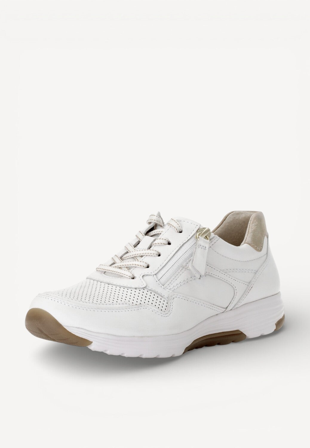 DAMES SPORTIEVE VETERSCHO-Wit leer