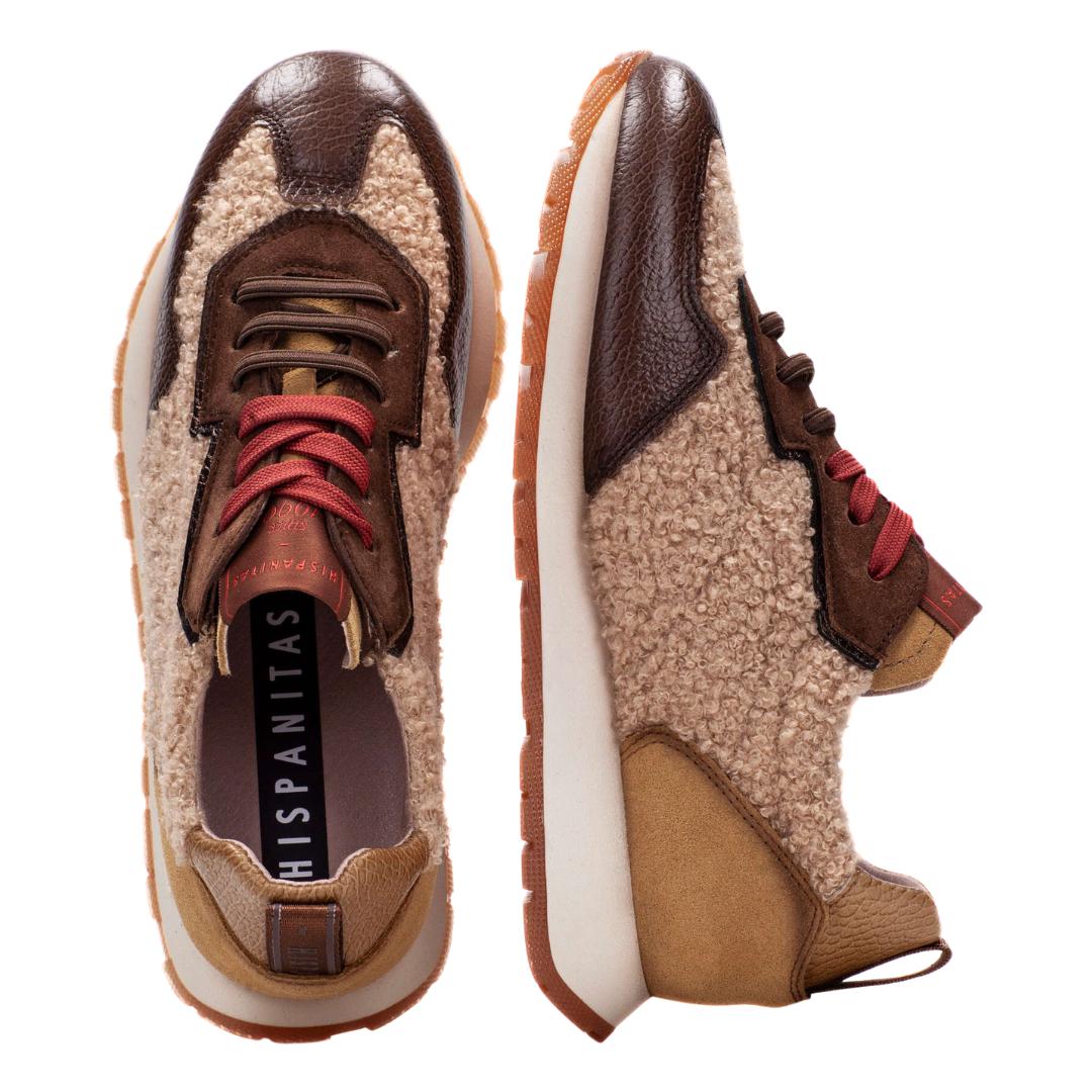 DAMES SPORTIEVE VETERSCHO-Bruin combi kleur