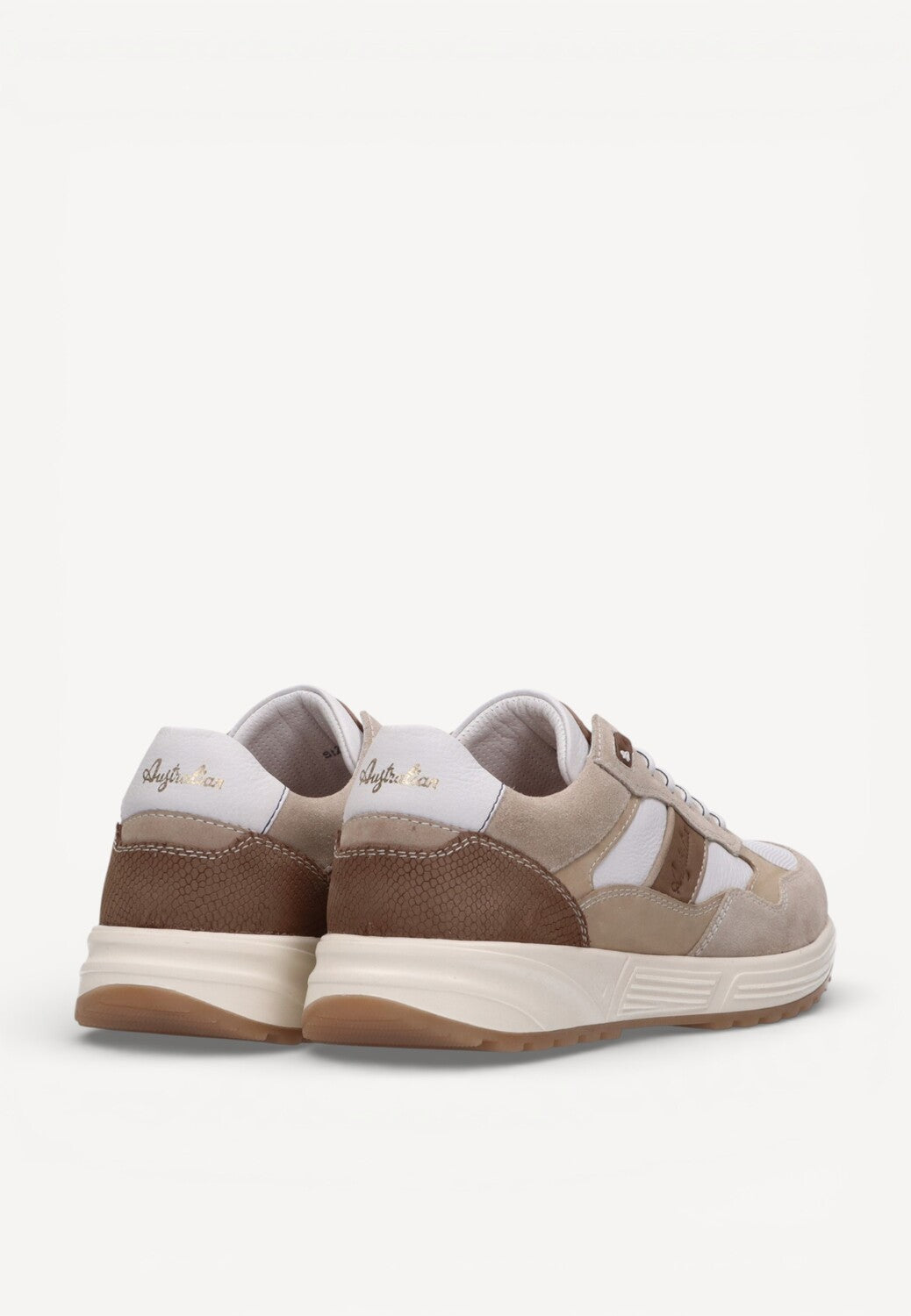 Heren veterschoenen-Beige combi kleur