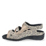 DAMES OPEN SCHOENEN-Beige leer