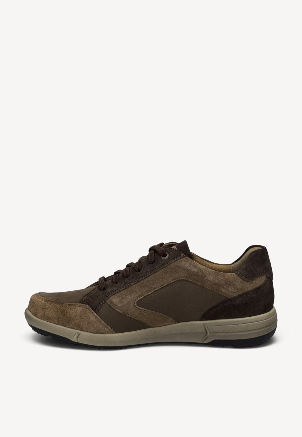 Heren veterschoenen-Bruin combi kleur