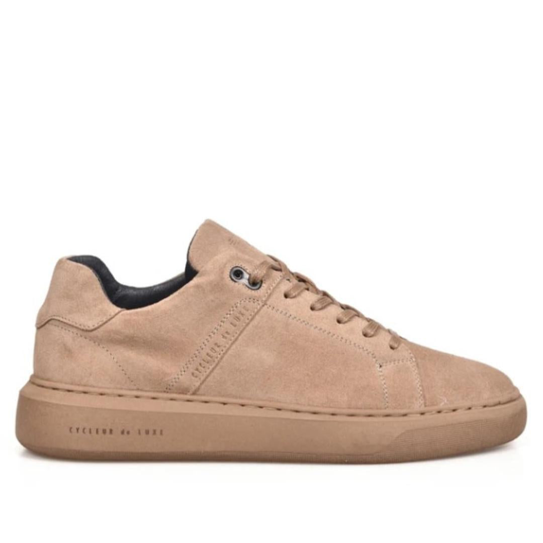 Heren veterschoenen-Beige suède/nubuck