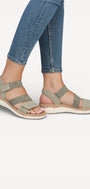 DAMES OPEN SCHOENEN-Groen suède/nubuck
