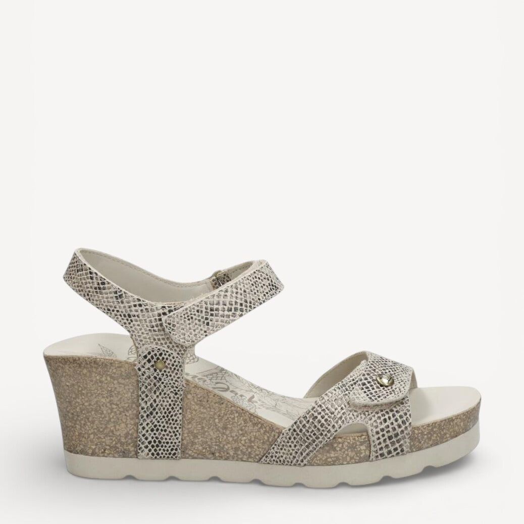 DAMES OPEN SCHOENEN-Beige leer