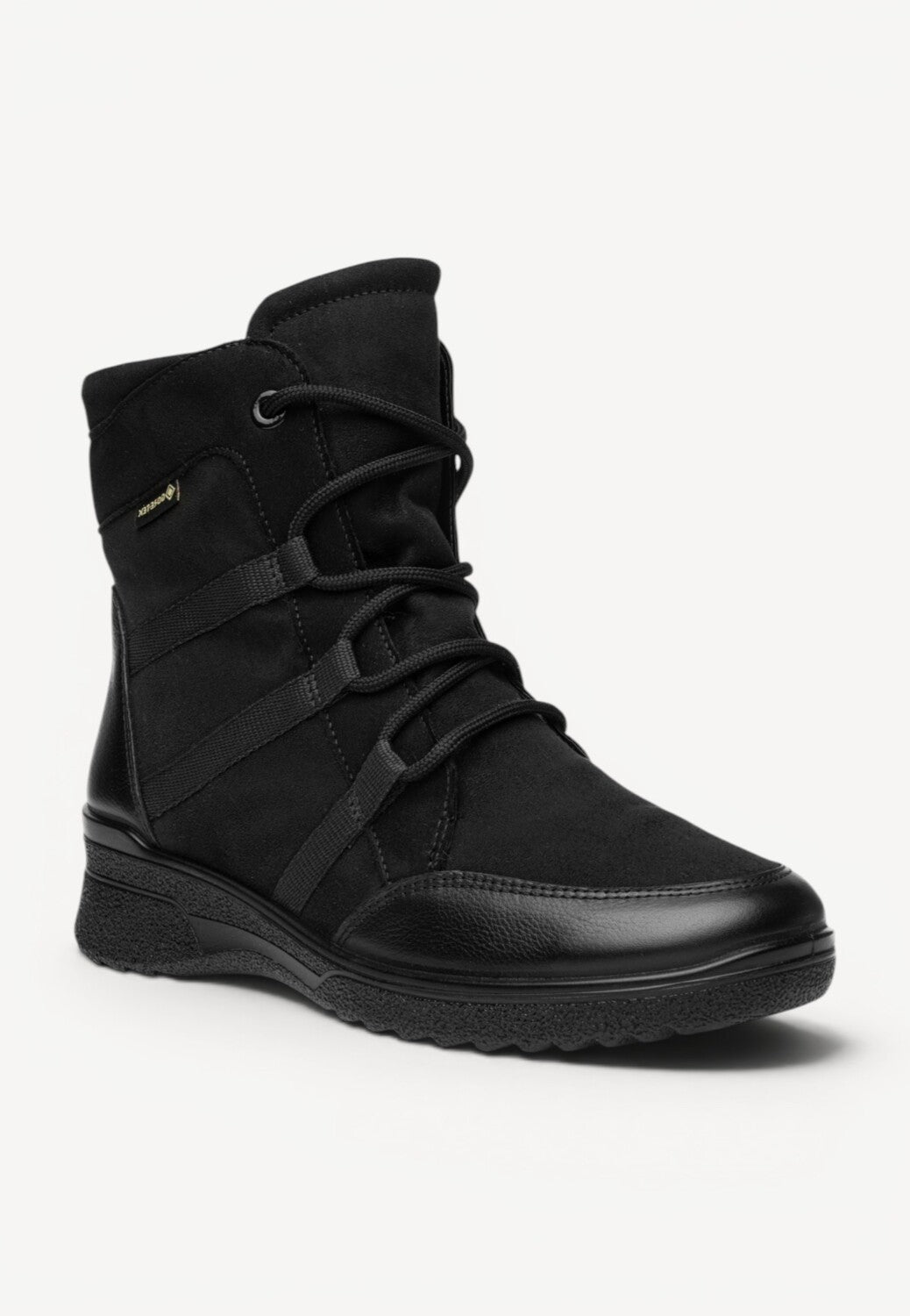 DAMES BOOTS+KORT LAARS-Zwart suède