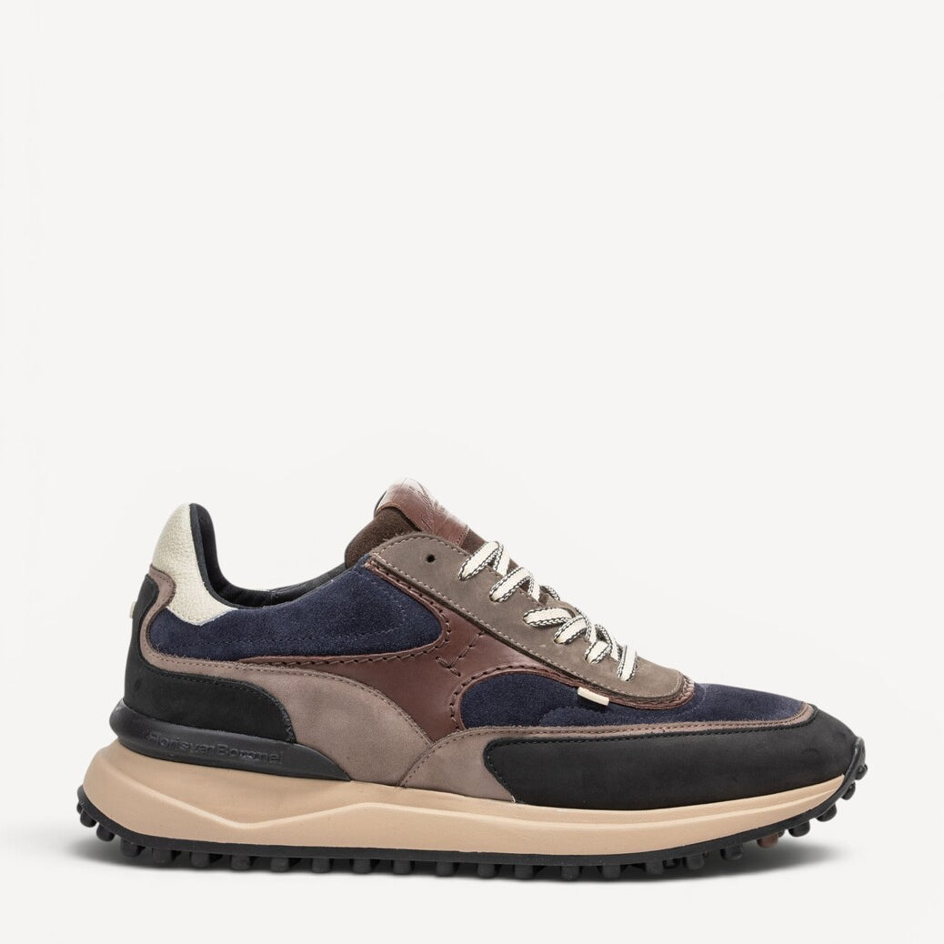 Heren veterschoenen-Blauw combi kleur
