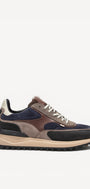 Heren veterschoenen-Blauw combi kleur