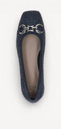 BALLERINAS + PUMPS-Blauw leer
