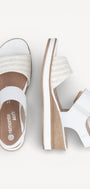 DAMES OPEN SCHOENEN-Wit combi kleur