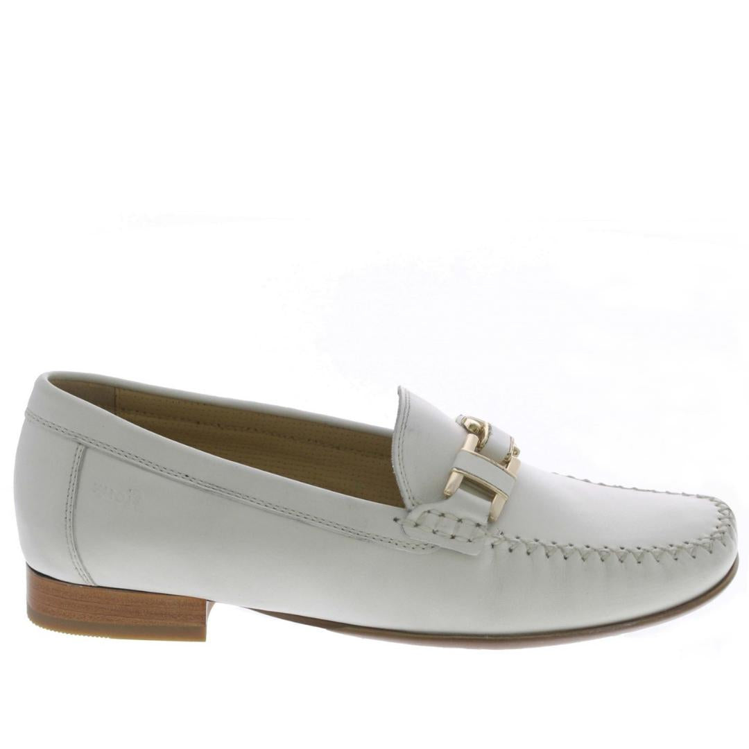 DAMES INSTAPSCHOENEN-Wit leer