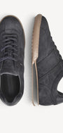 Heren veterschoenen-Blauw suède/nubuck