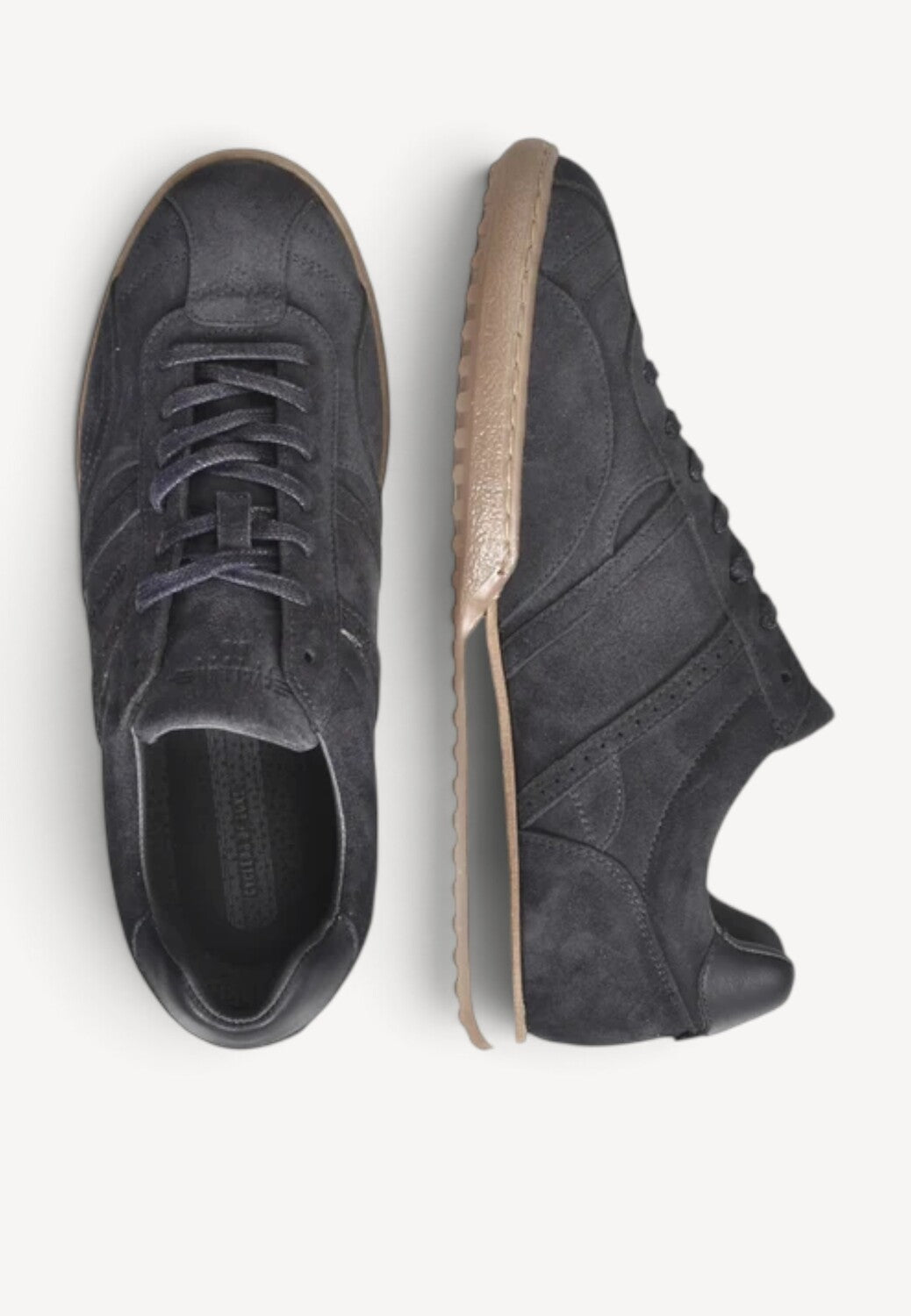 Heren veterschoenen-Blauw suède/nubuck