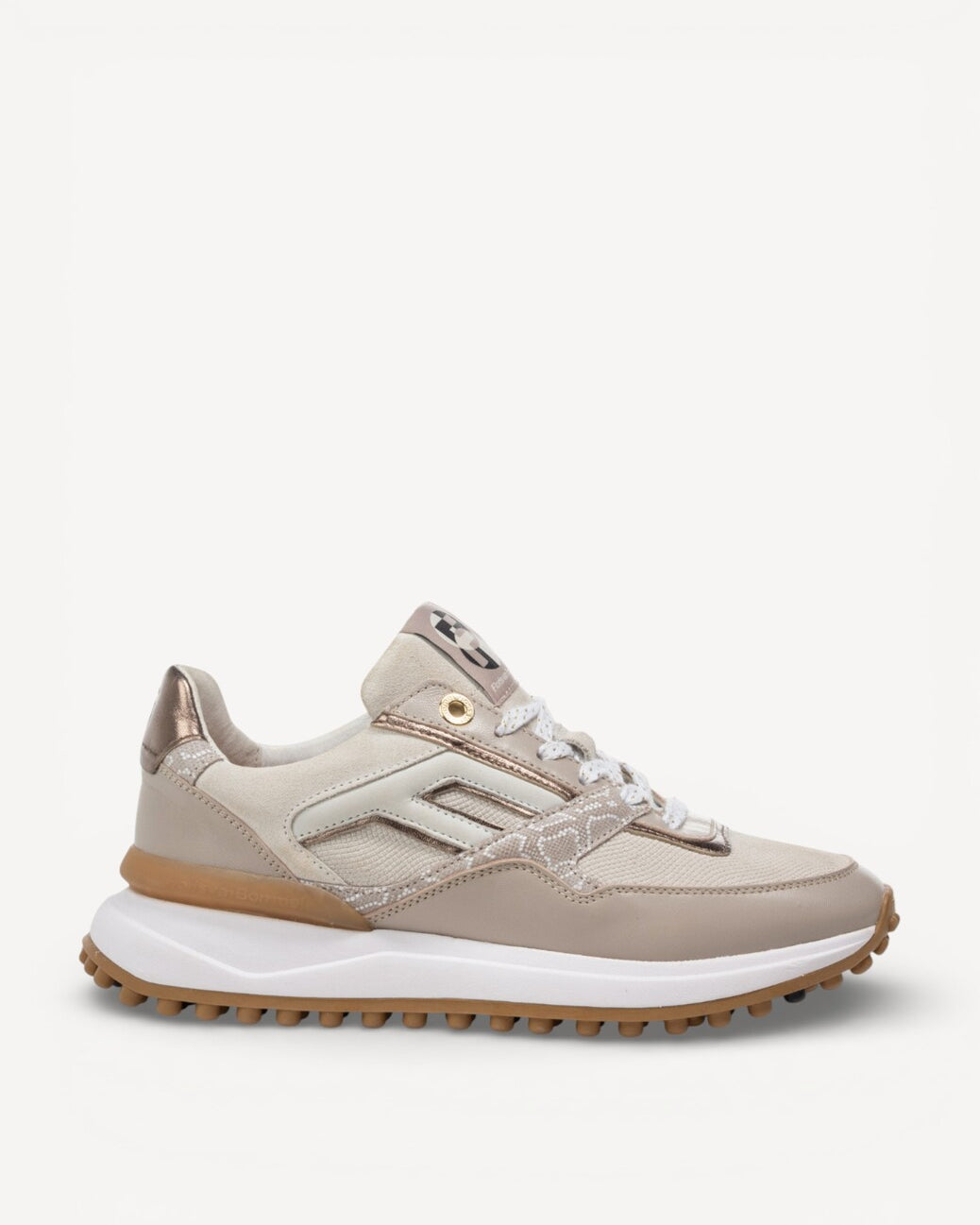 DAMES SPORTIEVE VETERSCHO-Beige leer