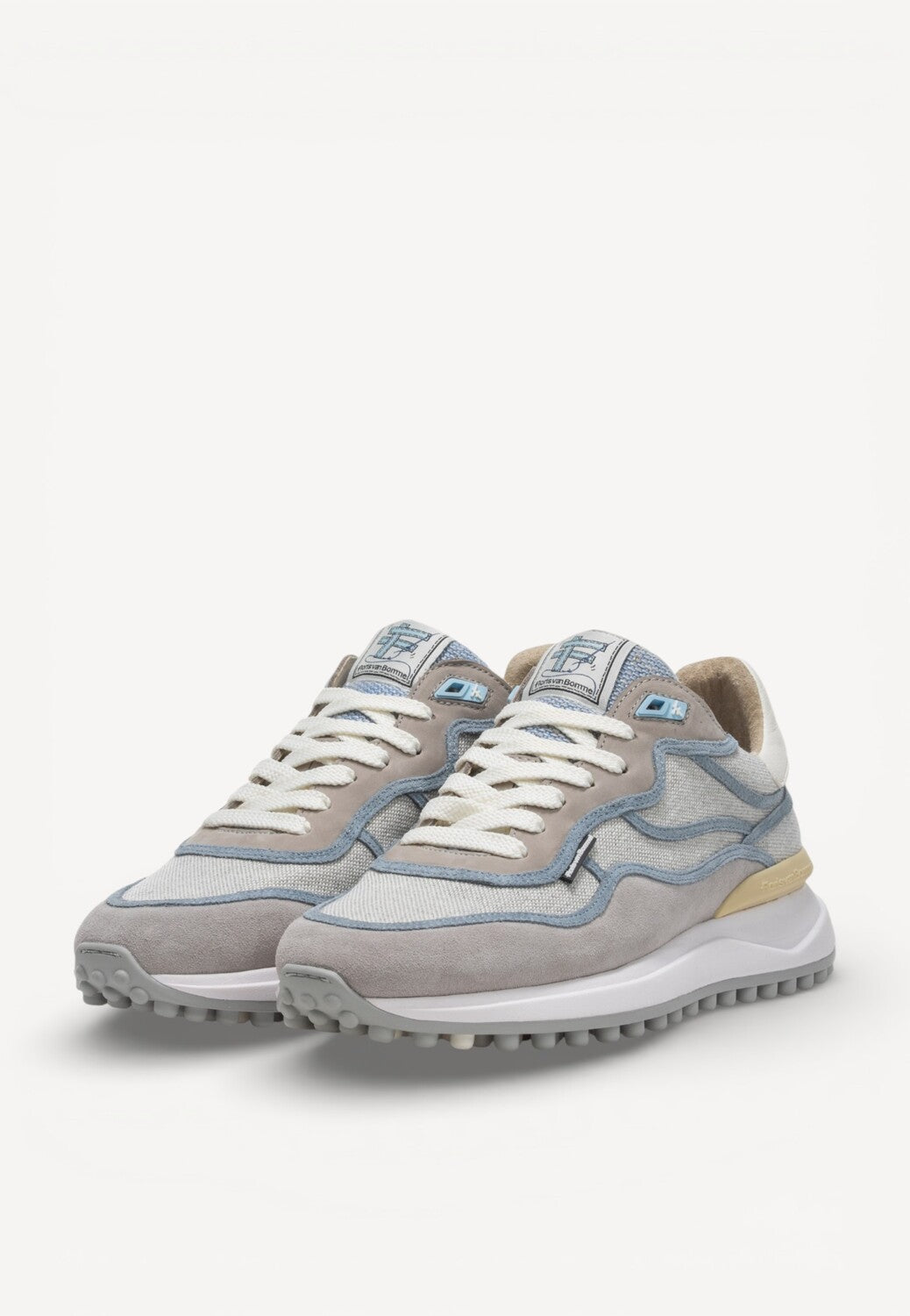Heren veterschoenen-Grijs combi kleur