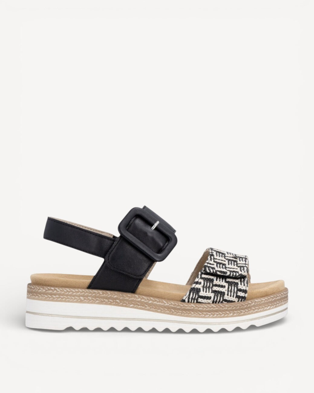 DAMES OPEN SCHOENEN-Zwart combi kleur