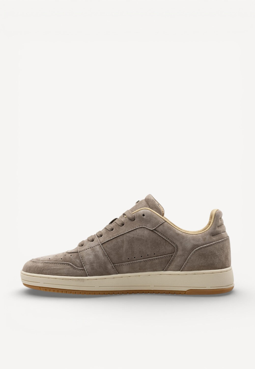 Heren veterschoenen-Beige suède/nubuck