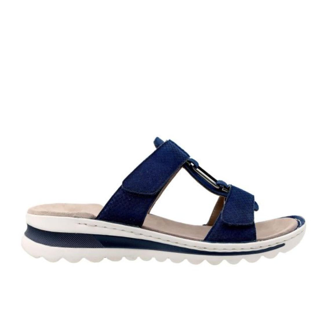 DAMES OPEN SCHOENEN-Blauw suède/nubuck