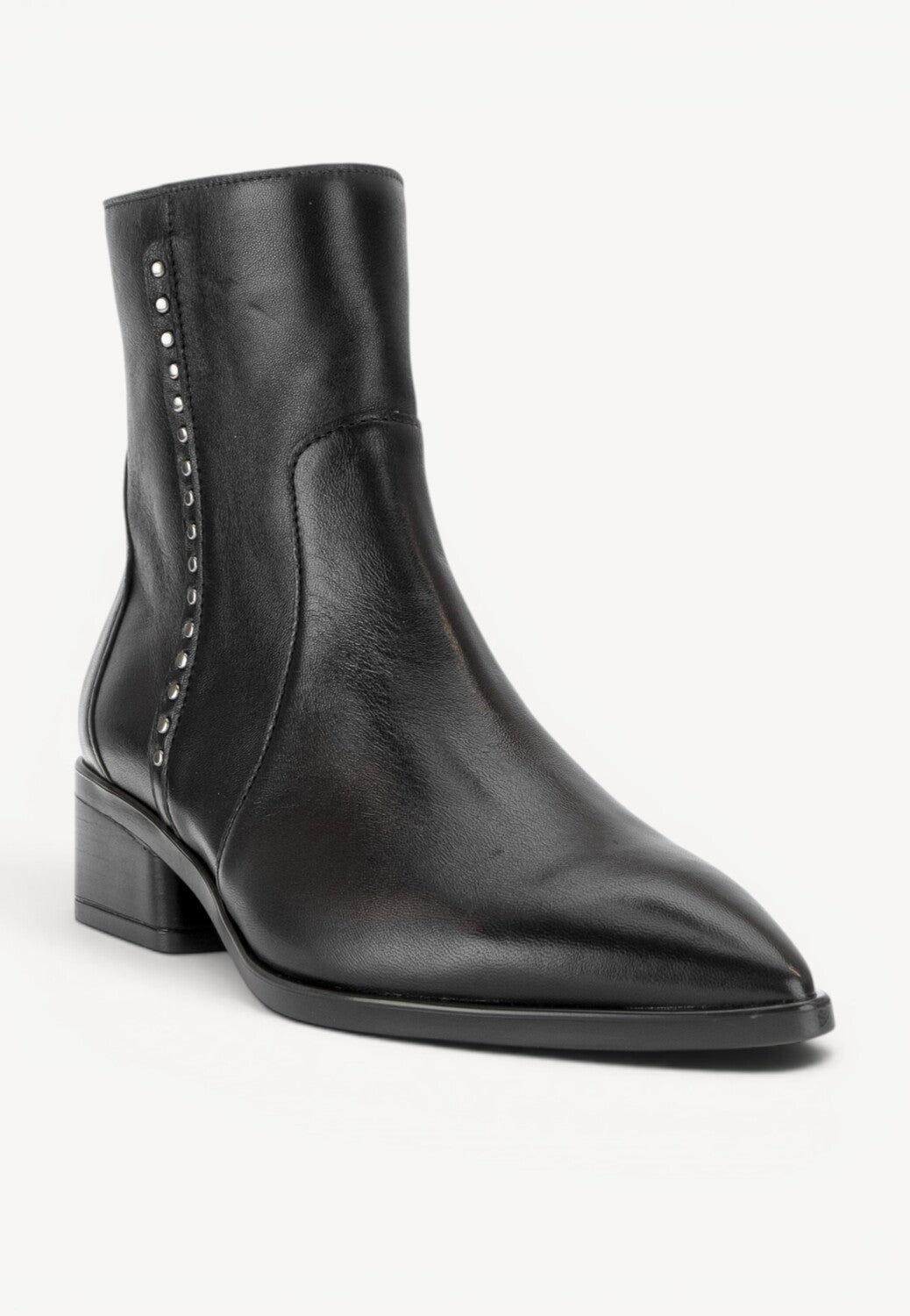 DAMES BOOTS+KORT LAARS-Zwart leer