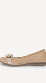 BALLERINAS + PUMPS-Beige suède/nubuck