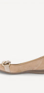 BALLERINAS + PUMPS-Beige suède/nubuck