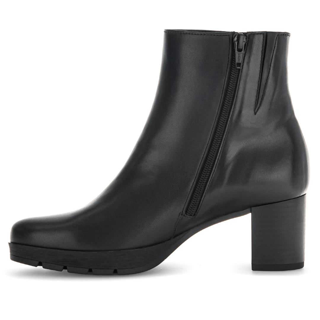 DAMES BOOTS+KORT LAARS-Zwart leer
