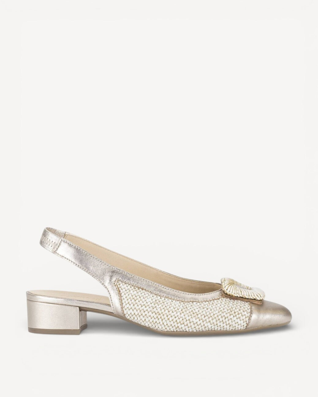 MUIL +SLINGBACK-Goud combi kleur
