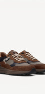Heren veterschoenen-Bruin combi kleur