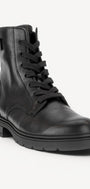 DAMES BOOTS+KORT LAARS-Zwart leer