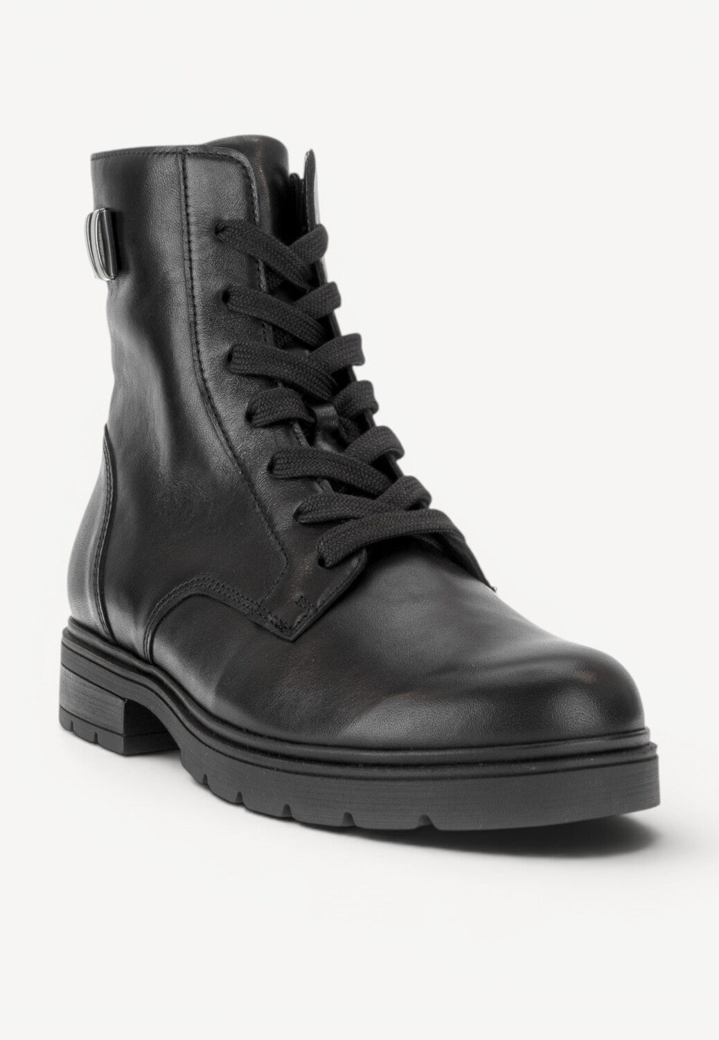 DAMES BOOTS+KORT LAARS-Zwart leer