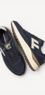 Heren veterschoenen-Blauw suède/nubuck