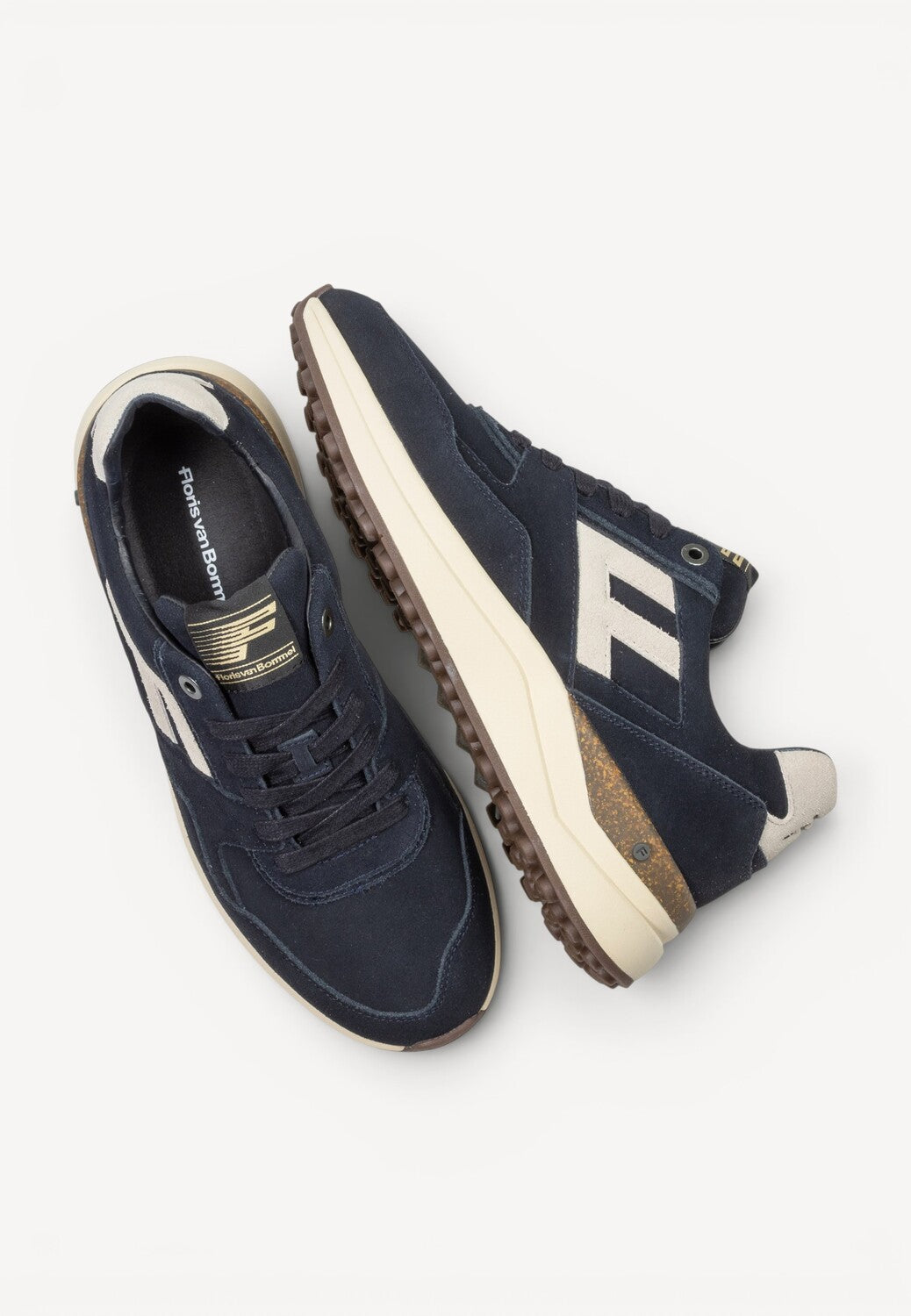 Heren veterschoenen-Blauw suède/nubuck