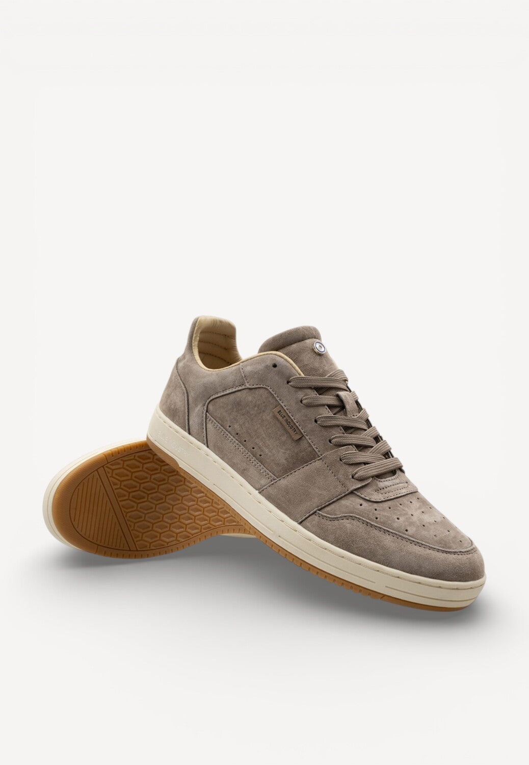 Heren veterschoenen-Beige suède/nubuck