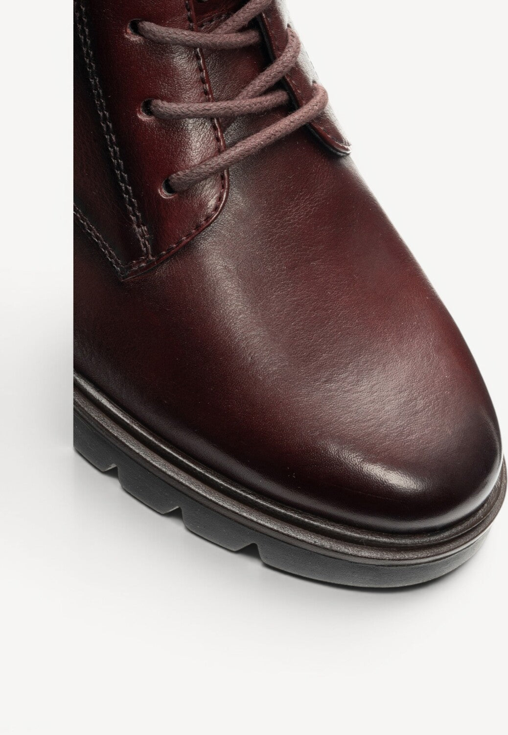 DAMES BOOTS+KORT LAARS-Rood leer