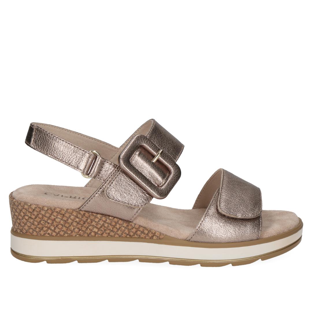 DAMES OPEN SCHOENEN-Brons leer